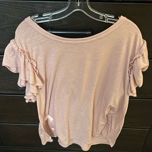 cute ruffle sleeve shirt